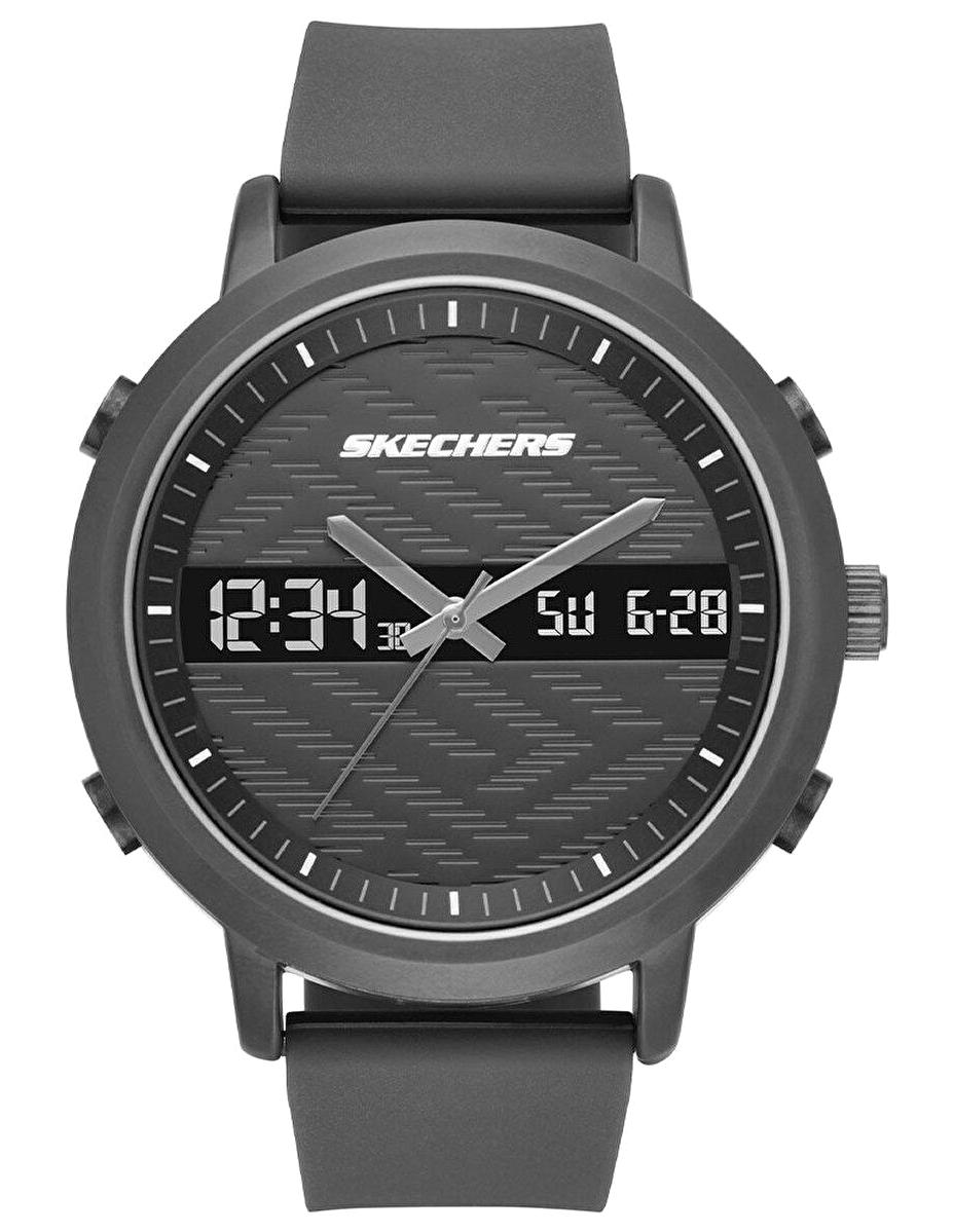Skechers SR5071 Takvimli 46 mm Siyah Silikon Kordon Analog Erkek Kol Saati