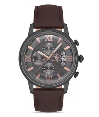 Santa Barbara Polo & Racquet Club SB.1.10179.3 Takvimli Kahverengi Metal Kordon Analog Erkek Kol Saati