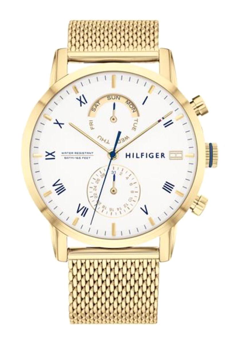 Tommy Hilfiger TH1710403 Takvimli 44 mm Altın Çelik Kordon Analog Erkek Kol Saati