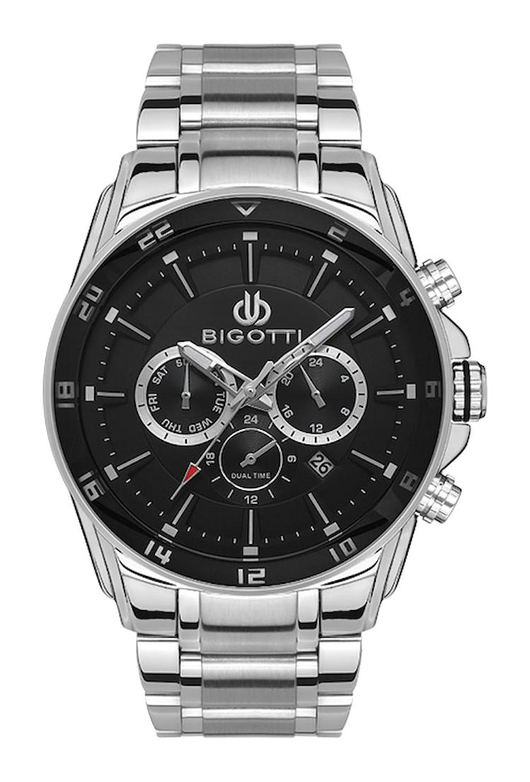 Bigotti BG.1.10429.1 Takvimli 46 mm Çelik Kordon Analog Erkek Kol Saati