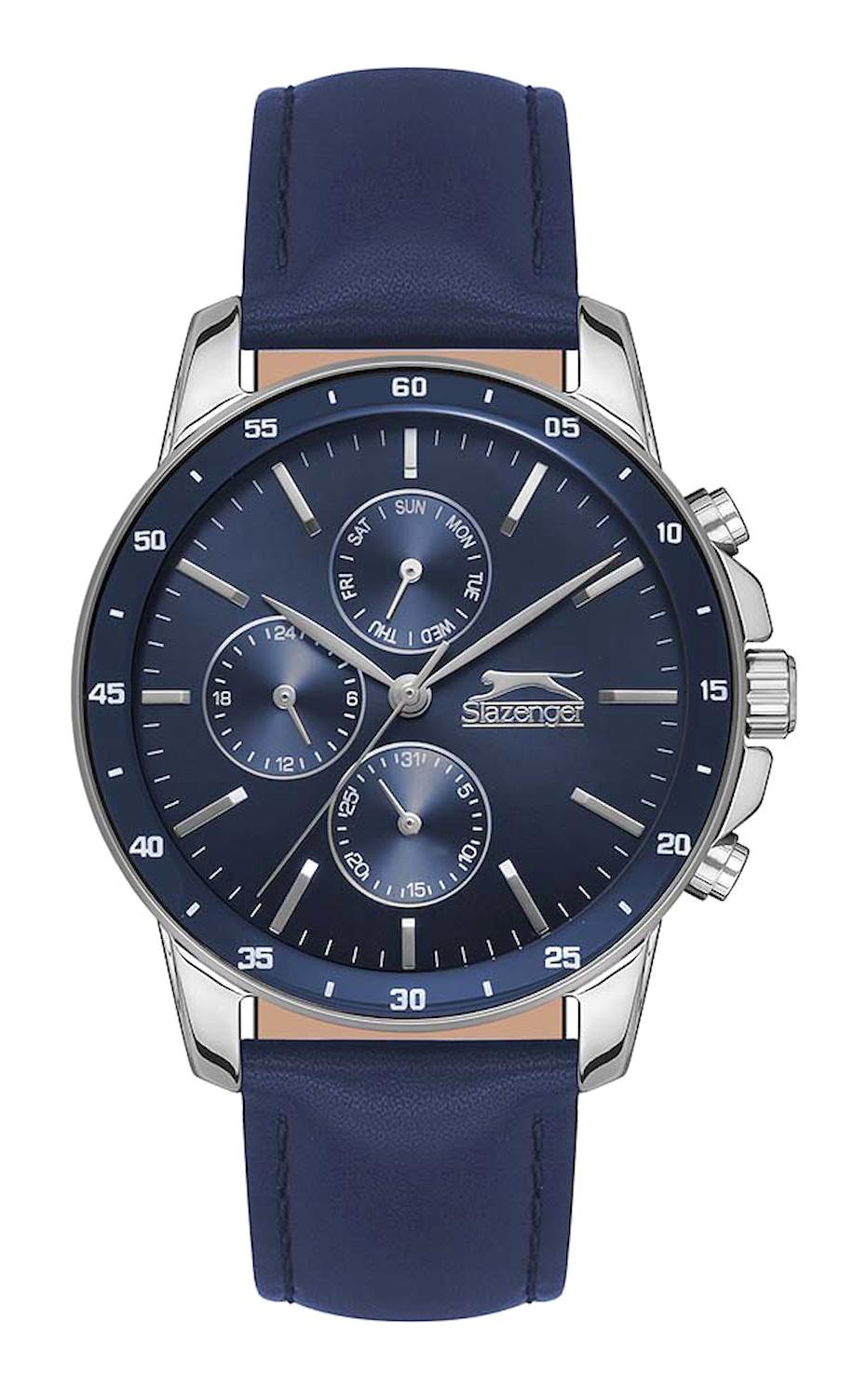 Slazenger SL.09.2001.2.03 Takvimli 41-45 mm Lacivert Plastik Kordon Analog Erkek Kol Saati