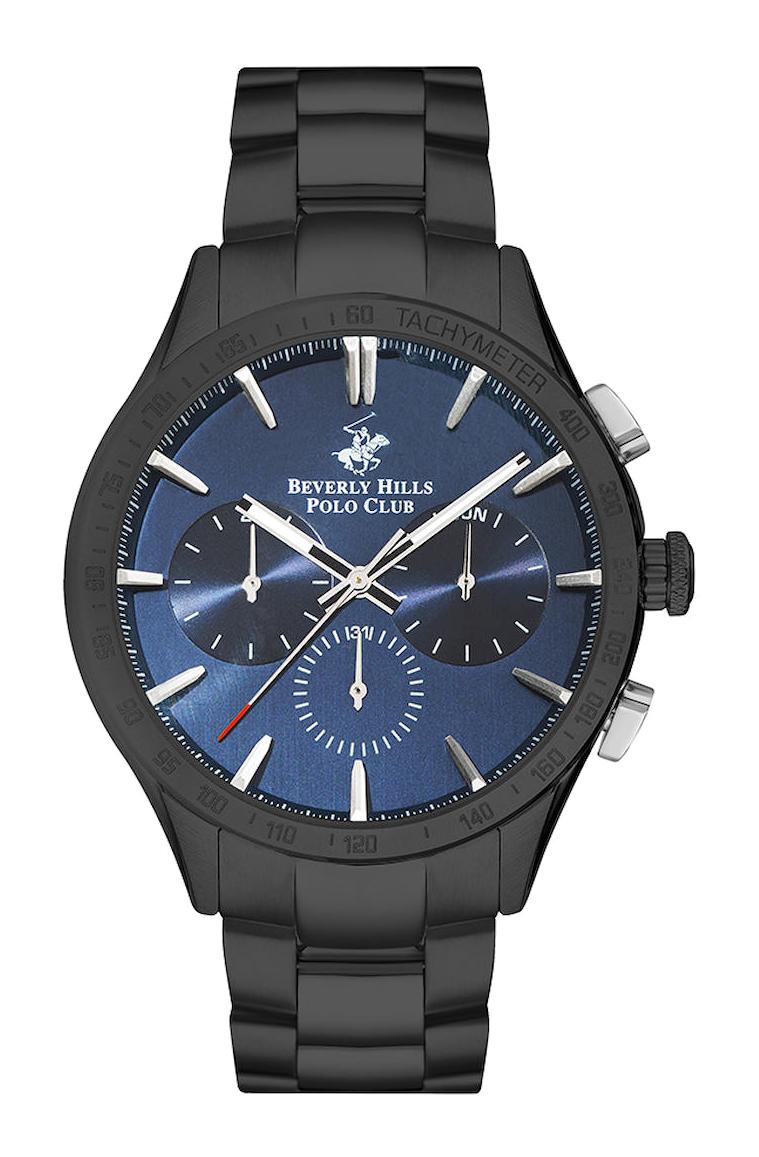 Beverly Hills Polo Club BP3250X690 Takvimli 41-45 mm Siyah Çelik Kordon Analog Kol Saati