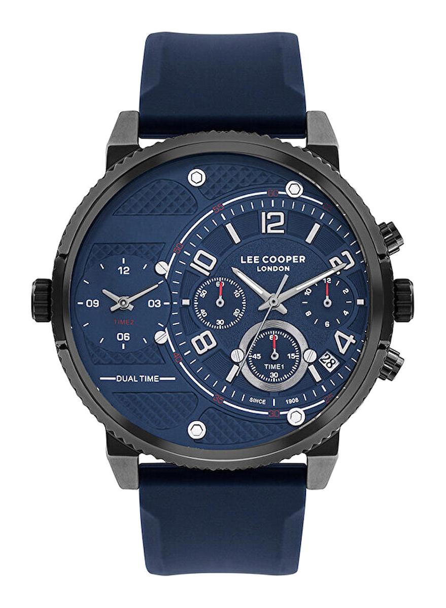 Lee Cooper LC07650.099 Takvimli Lacivert Plastik Kordon Analog Erkek Kol Saati