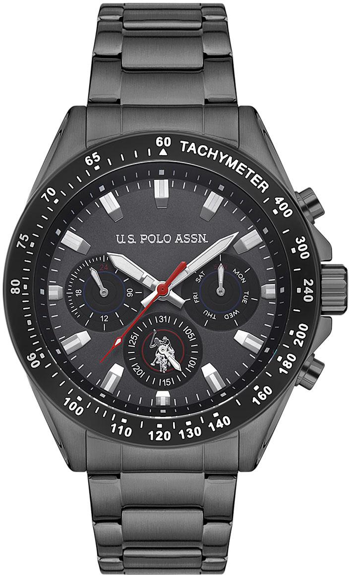 U.S. Polo Assn USPA1040-06 Takvimli 46 mm Füme Çelik Kordon Analog Erkek Kol Saati