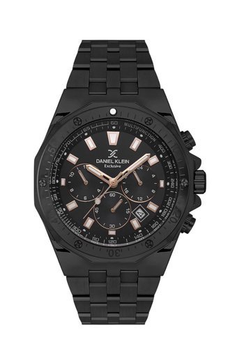 Daniel Klein DKE.1.10654-5 Takvimli 46 mm Siyah Metal Kordon Analog Erkek Kol Saati