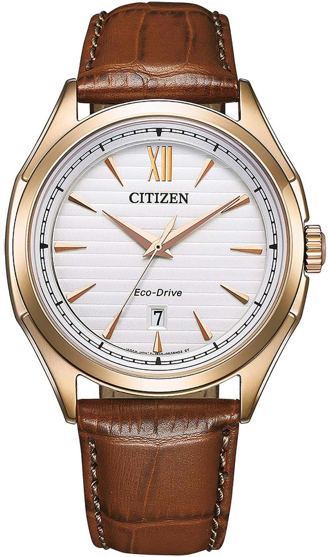 Citizen AW1753-10A Takvimli 41 mm Kahverengi Deri Kordon Analog Erkek Kol Saati