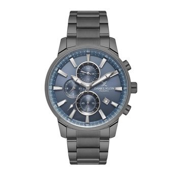 Daniel Klein DKE.1.10602.5 Takvimli 44 mm Siyah Çelik Kordon Analog Erkek Kol Saati