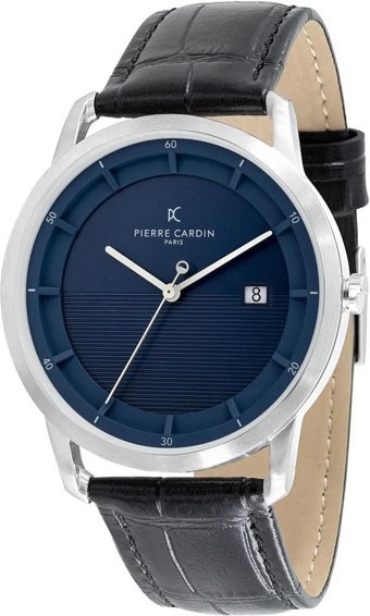 Pierre Cardin PCCLC.6004 Takvimli 43 mm Siyah Deri Kordon Analog Kol Saati