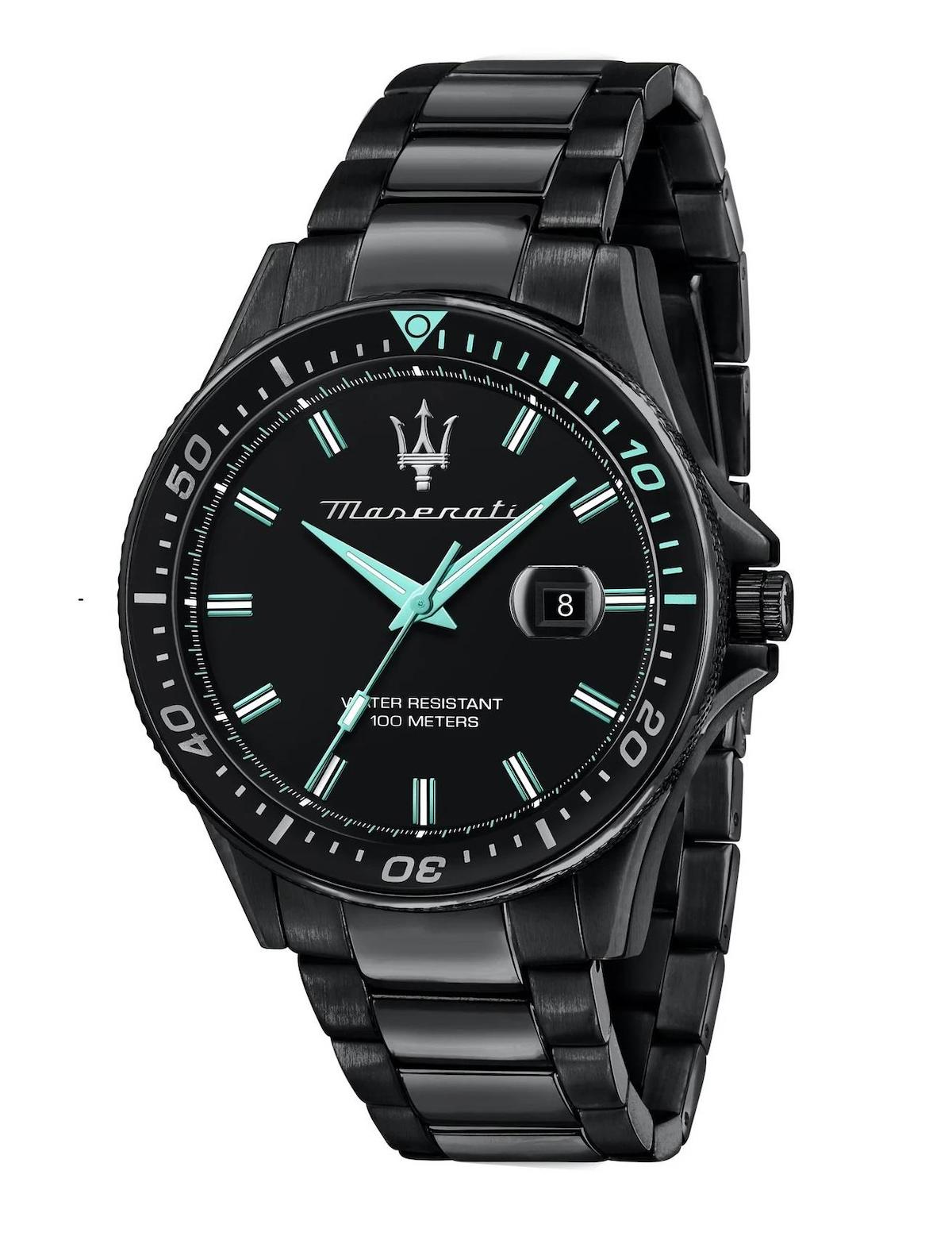 Maserati R8853144001 Takvimli 44 mm Siyah Çelik Kordon Analog Erkek Kol Saati