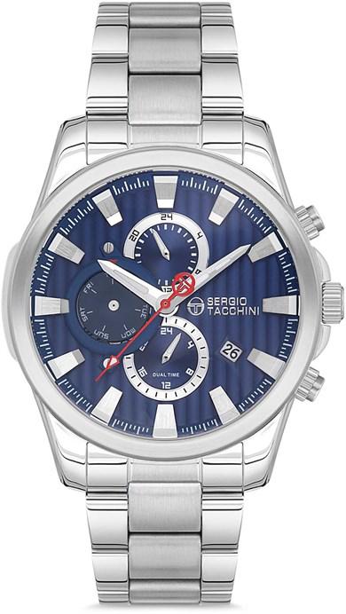 Sergio Tacchini ST.1.10119.2 Takvimli 44 mm Çelik Kordon Analog Kol Saati