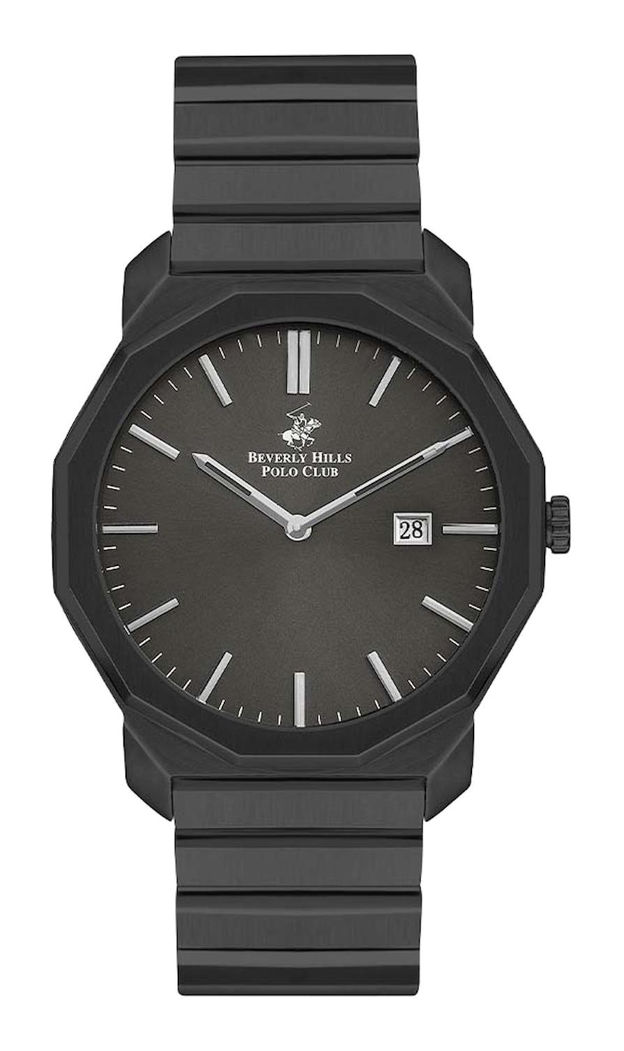 Beverly Hills Polo Club BP3285X650 Takvimli 40 mm Siyah Çelik Kordon Analog Erkek Kol Saati