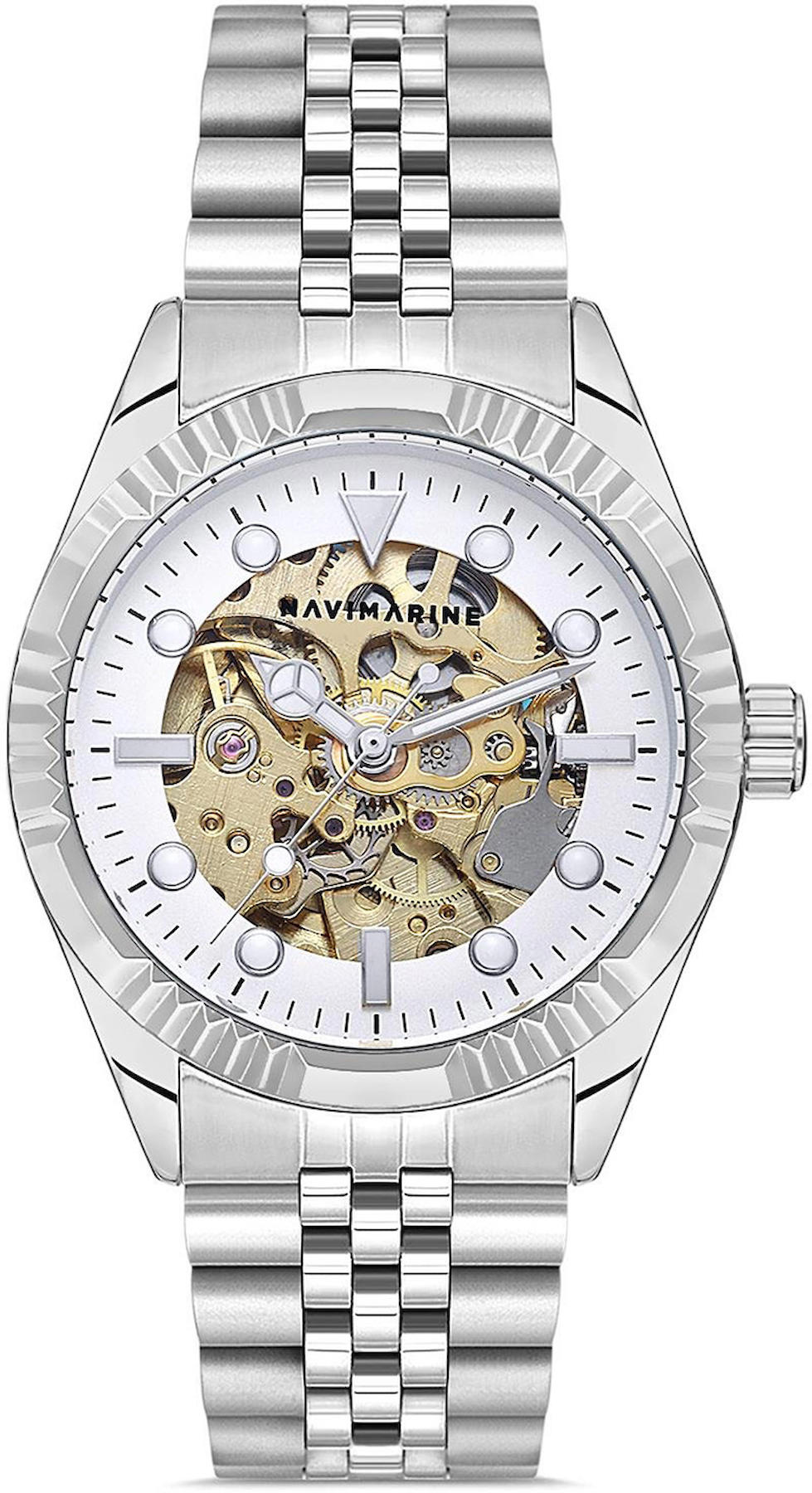 Navimarine NVM2003-03 41 mm Çelik Kordon Analog Kol Saati