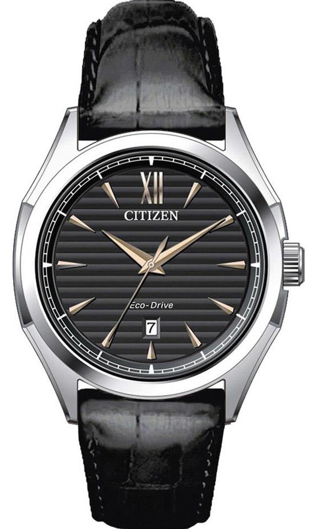 Citizen AW1750 Takvimli 40 mm Siyah Deri Kordon Analog Erkek Kol Saati