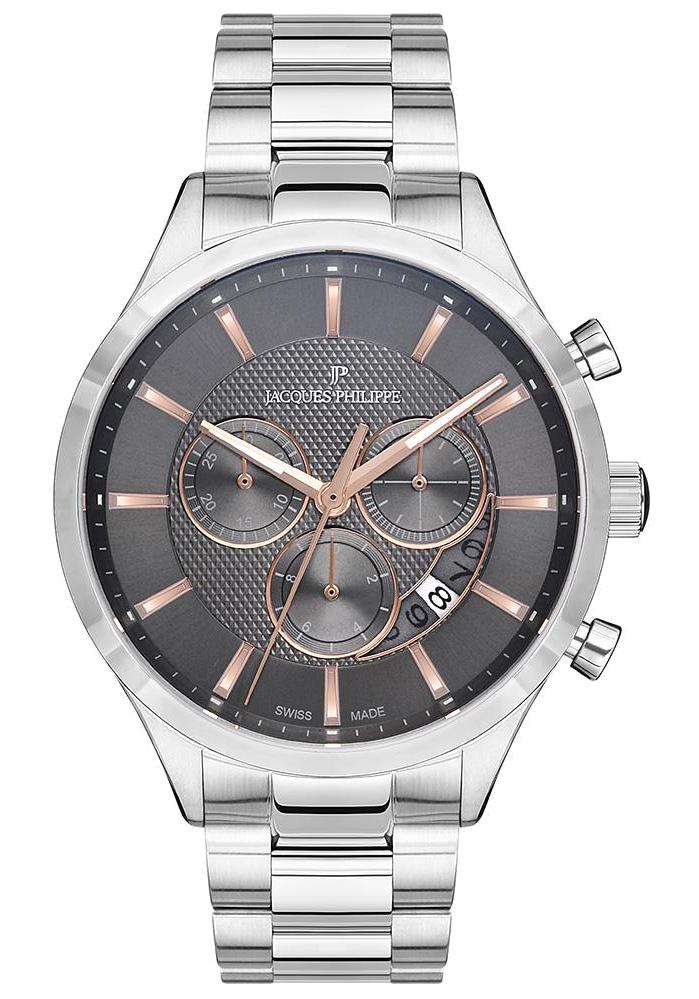 Jacques Philippe JPQGC031346 Pusulalı Takvimli 43 mm Çelik Kordon Analog Erkek Kol Saati