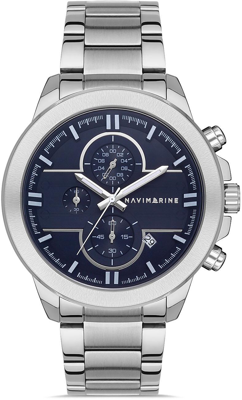 Navimarine NVM08-A3 Takvimli 45 mm Çelik Kordon Analog Kol Saati