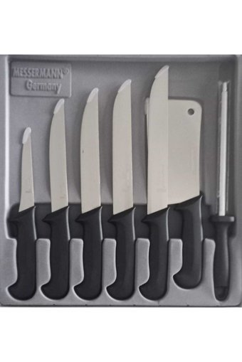 messermann germany Solingen | Bıçak Seti - (7 PARÇA / SİYAH) Solingen Servis Bıçağı Takımı