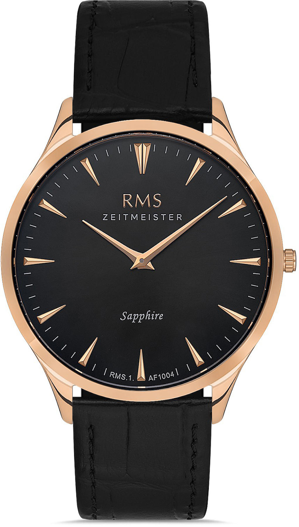 Romanson RMS.1.AF1004.12 42 mm Siyah Deri Kordon Analog Kol Saati