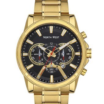Northwest NW-2102-C Takvimli 41 mm Altın Çelik Kordon Analog Erkek Kol Saati
