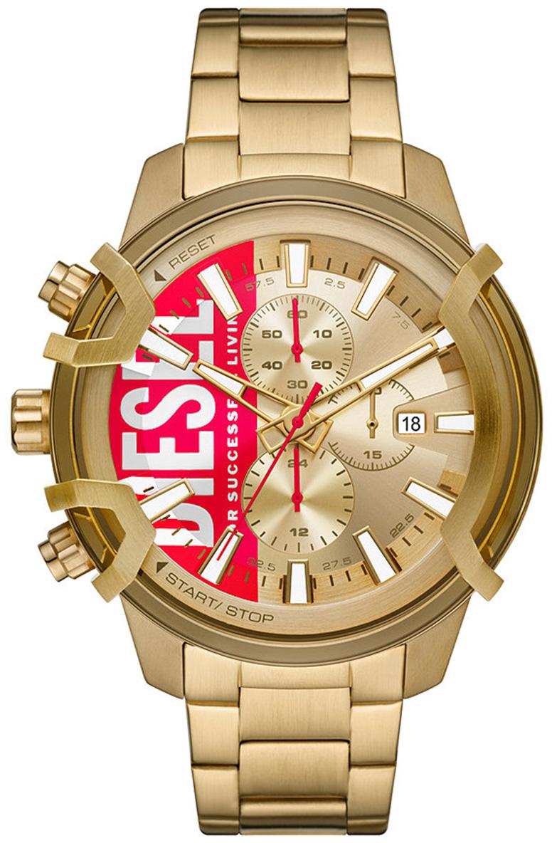 Diesel DZ4595 Takvimli 42 mm Altın Çelik Kordon Analog Erkek Kol Saati