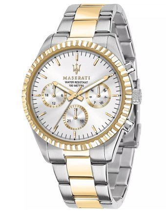 Maserati R8853100021 Takvimli 43 mm Altın-Çelik Kordon Analog Erkek Kol Saati