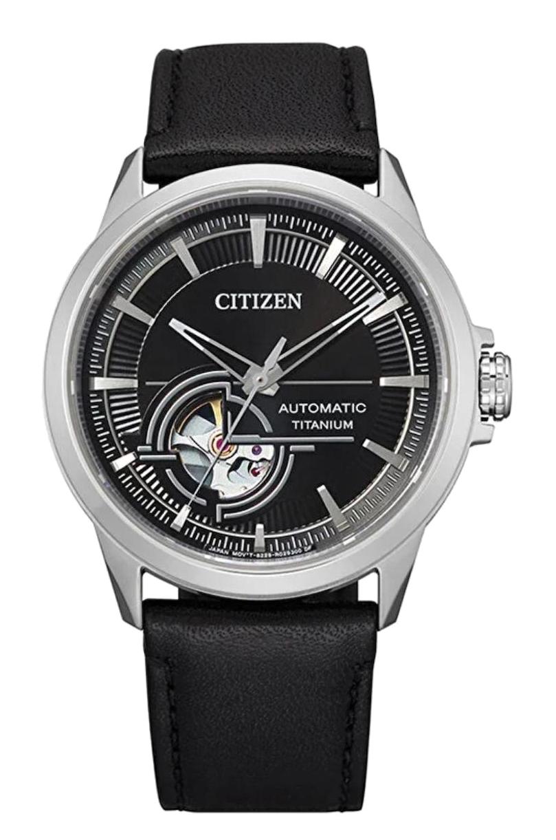 Citizen NH9120-11E 41 mm Siyah Deri Kordon Analog Erkek Kol Saati