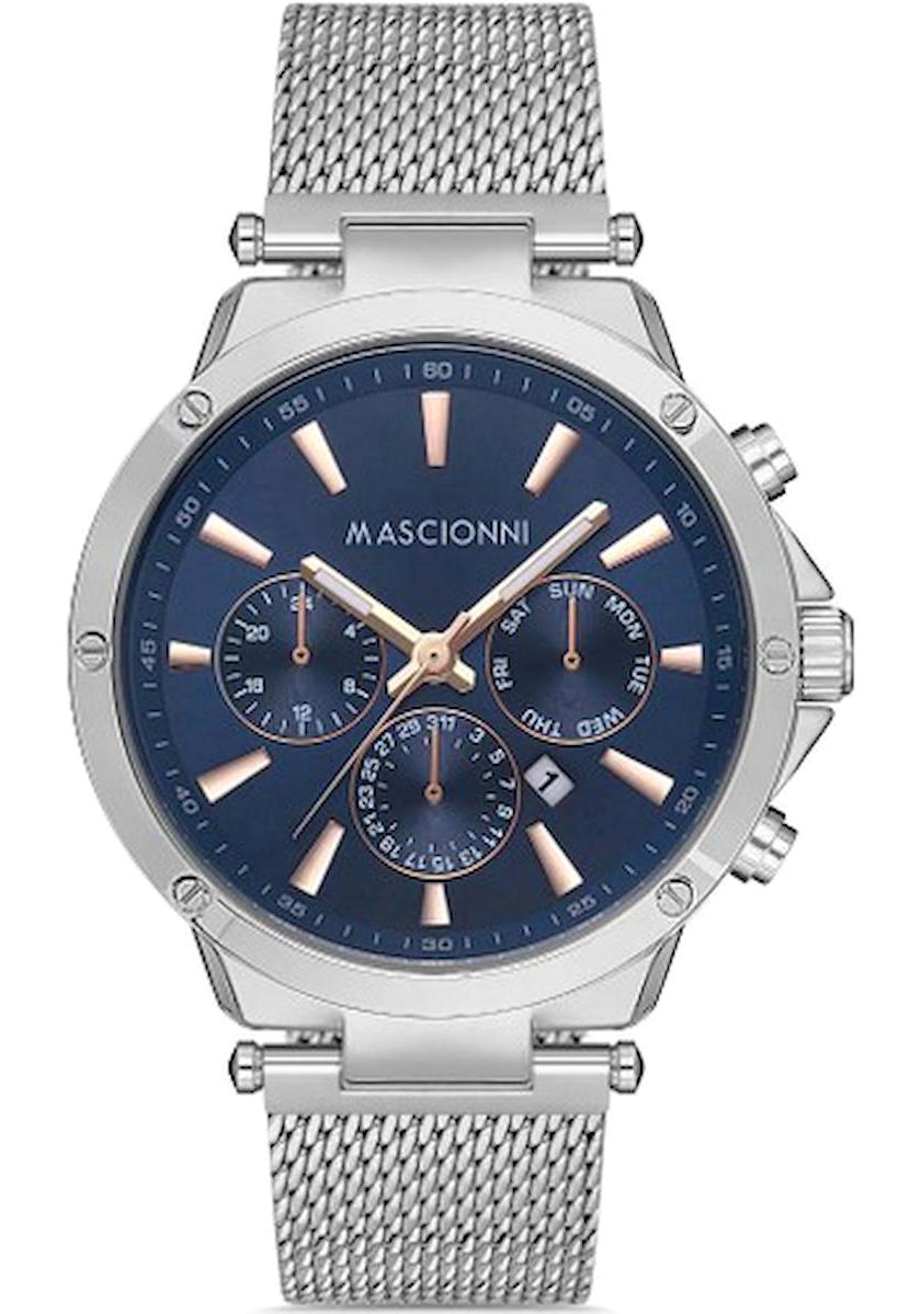 Mascionni M.1.1069M.07 Takvimli 46 mm Çelik Kordon Analog Erkek Kol Saati