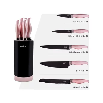 Karaca Rosegold 6 Parça Bıçak Seti