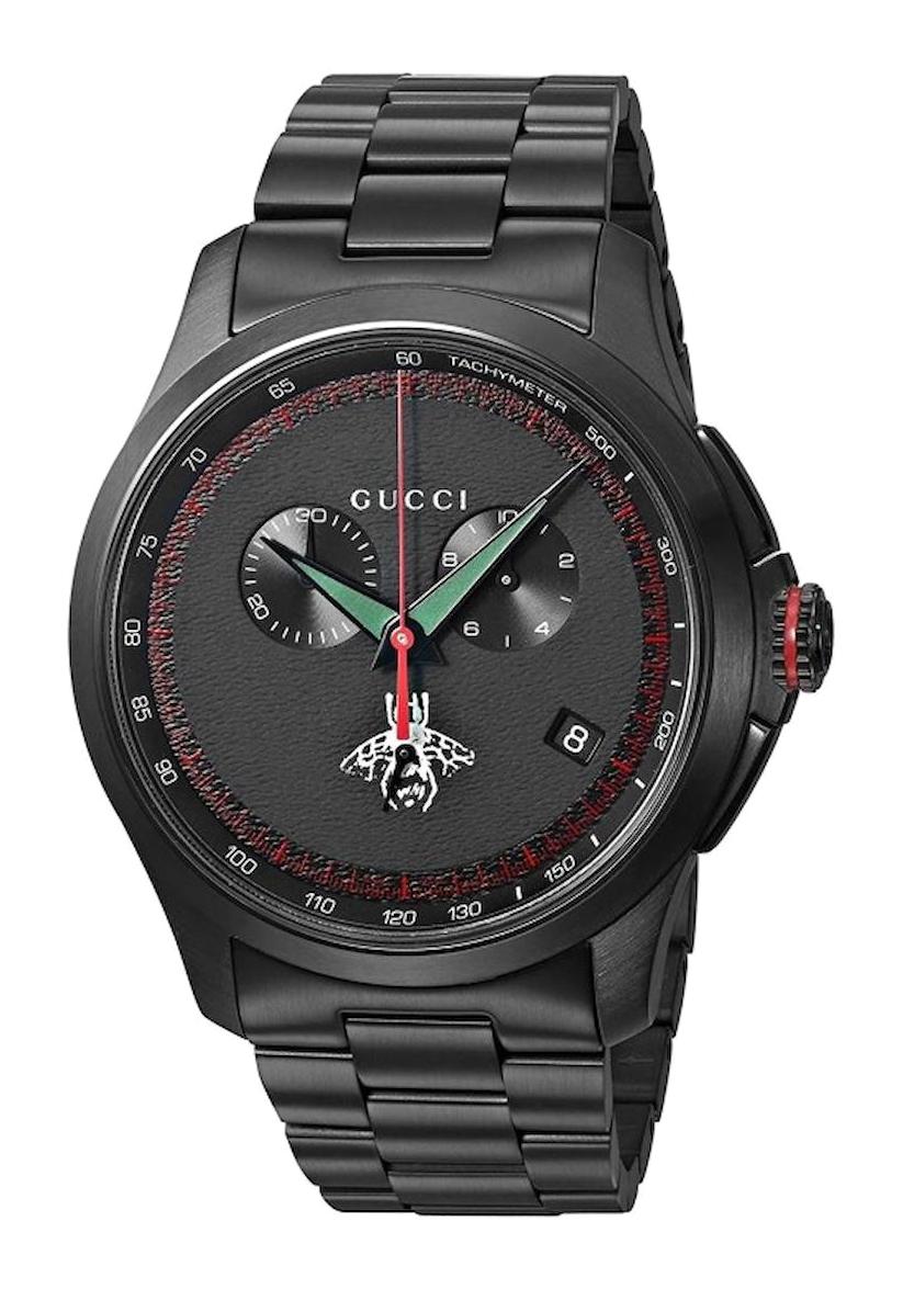 Gucci YA126269 Takvimli 42 mm Siyah Çelik Kordon Analog Erkek Kol Saati