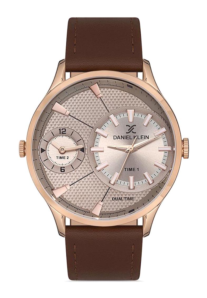 Daniel Klein DK.1.12982.6 Takvimli Kahverengi Çelik Kordon Analog Erkek Kol Saati