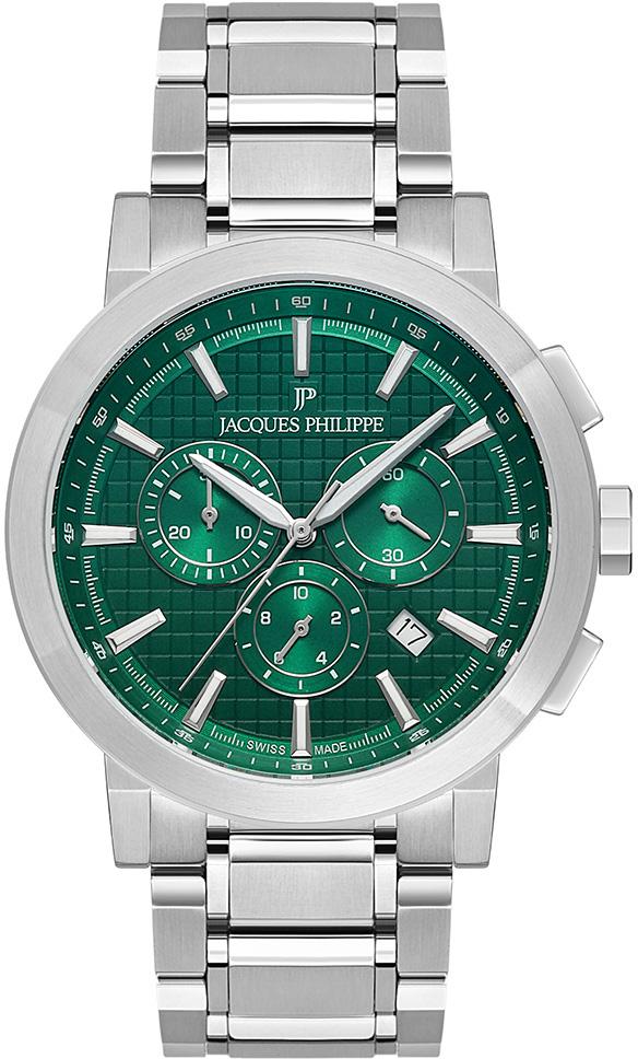 Jacques Philippe JPQGC1713X6 Takvimli Çelik Kordon Analog Erkek Kol Saati