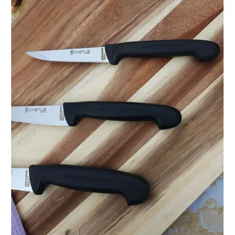Castle Kitchen Incisive Mutfak Bıçak Seti 3'Lü Günlük Kullanım Et Ekmek Sebze Meyve Bıçağı