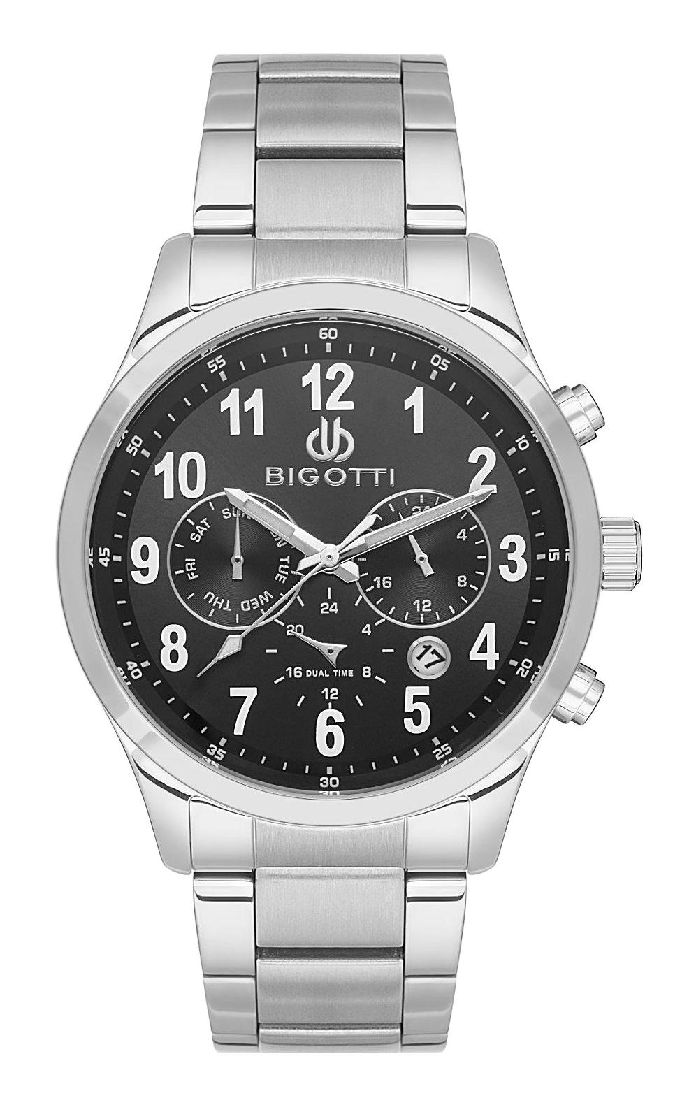 Bigotti BG.1.10508-2 Takvimli 43 mm Çelik Kordon Analog Erkek Kol Saati