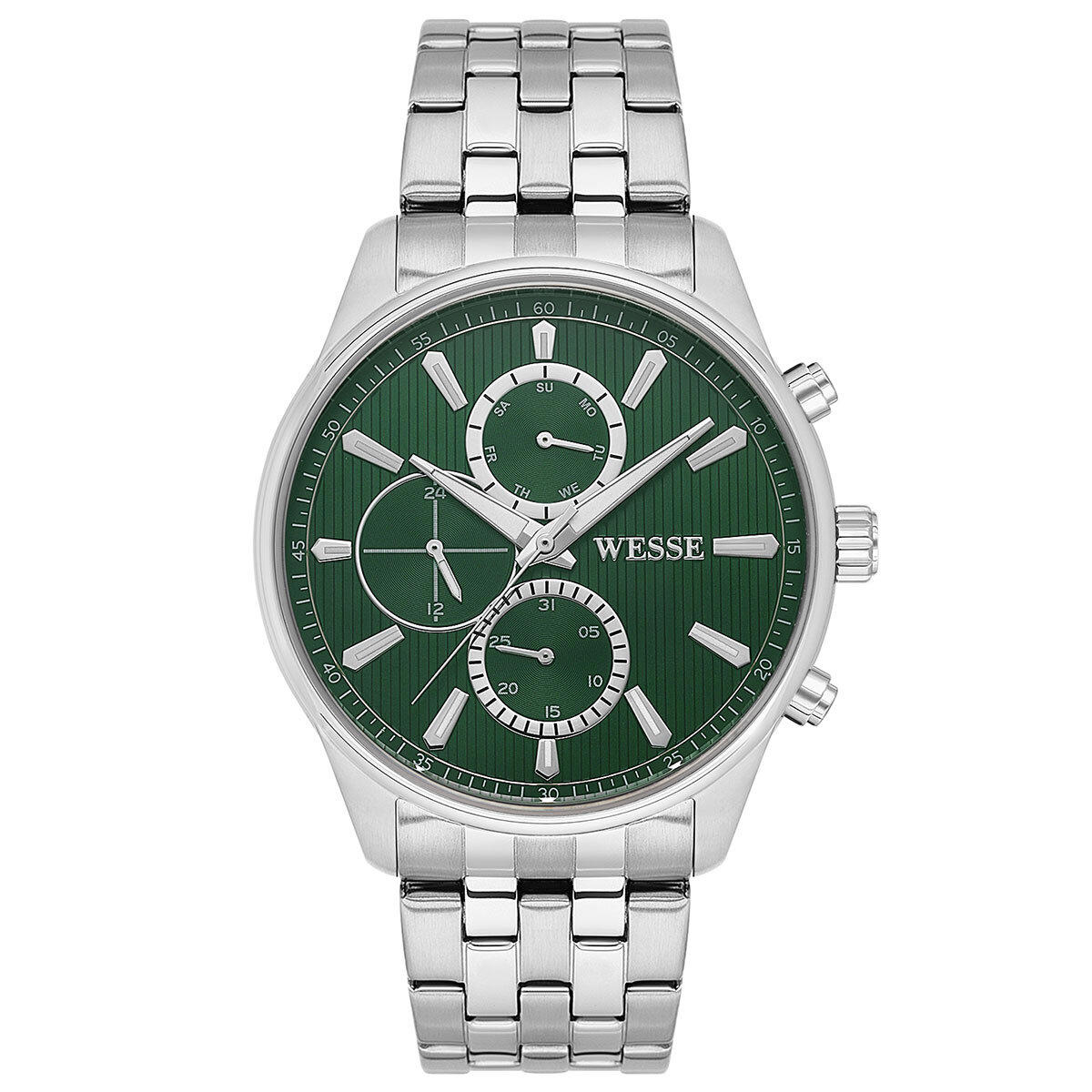 Wesse WWG206406 Pusulalı Takvimli 44 mm Çelik Kordon Analog Erkek Kol Saati