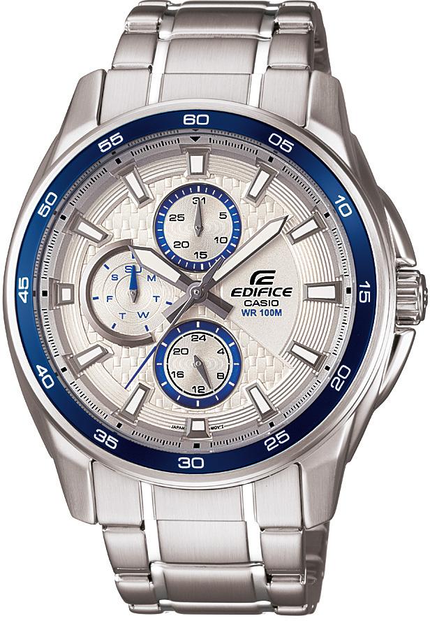 Casio EF-334D-7A Takvimli 43.9 mm Çelik Kordon Analog Kol Saati