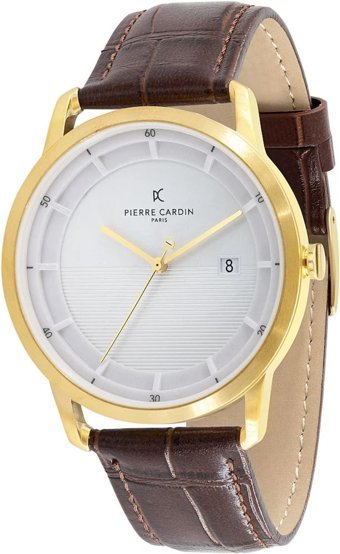 Pierre Cardin PCCLC.6002 Takvimli 43 mm Kahverengi Deri Kordon Analog Kol Saati