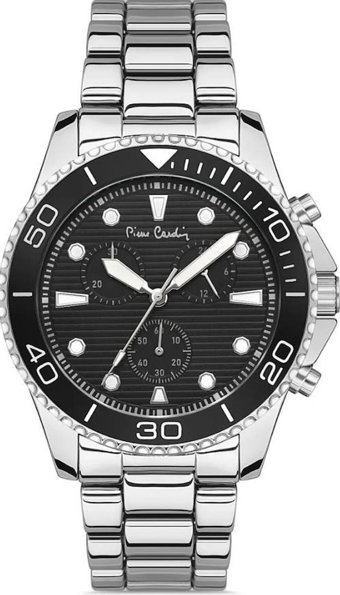 Pierre Cardin 800311F101 Takvimli 46-50 mm Çelik Kordon Analog Kol Saati