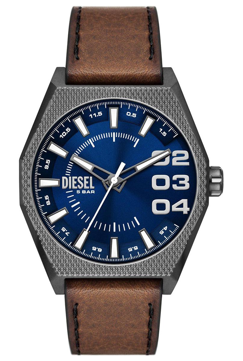 Diesel DZ2189 Takvimli 44 mm Kahverengi Deri Kordon Analog Erkek Kol Saati