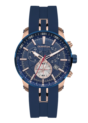 Quantum PWG560.999 Takvimli 45 mm Lacivert Çelik Kordon Analog Erkek Kol Saati