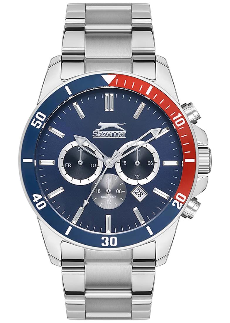 Slazenger SL.09.2147.2.02 Takvimli 45 mm Metal Kordon Analog Erkek Kol Saati