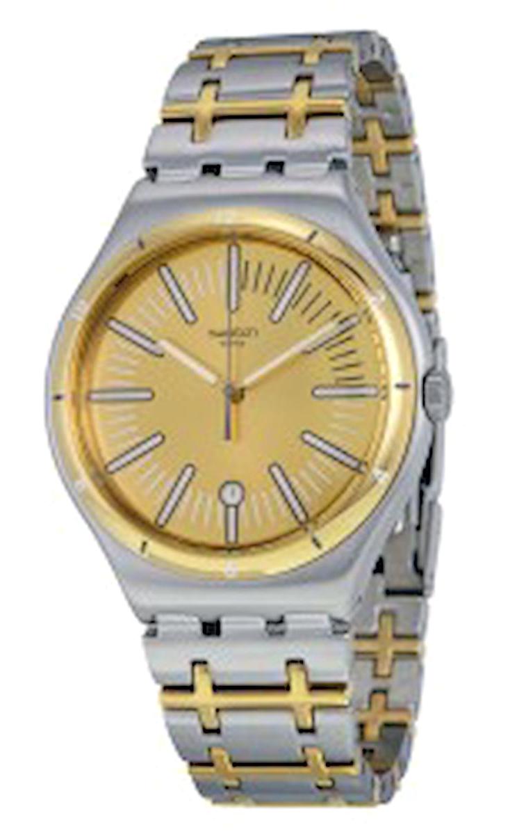 Swatch YWS410G Takvimli 44 mm Çelik Kordon Analog Erkek Kol Saati