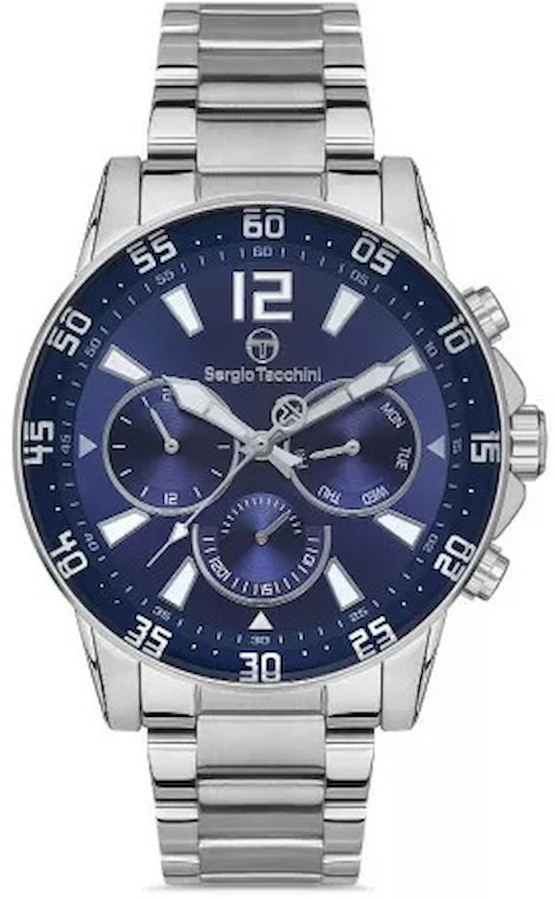 Sergio Tacchini ST.1.10291.2 Takvimli 43 mm Çelik Kordon Analog Kol Saati
