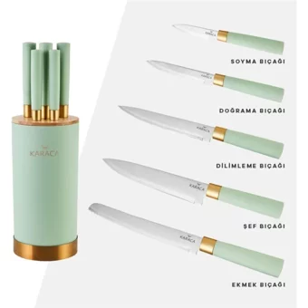 Karaca Woodland Herbal 6 Parça Bıçak Seti