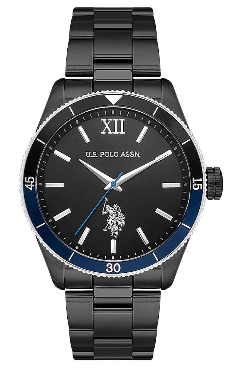U.S. Polo Assn USPA1061-04 42 mm Siyah Çelik Kordon Analog Erkek Kol Saati
