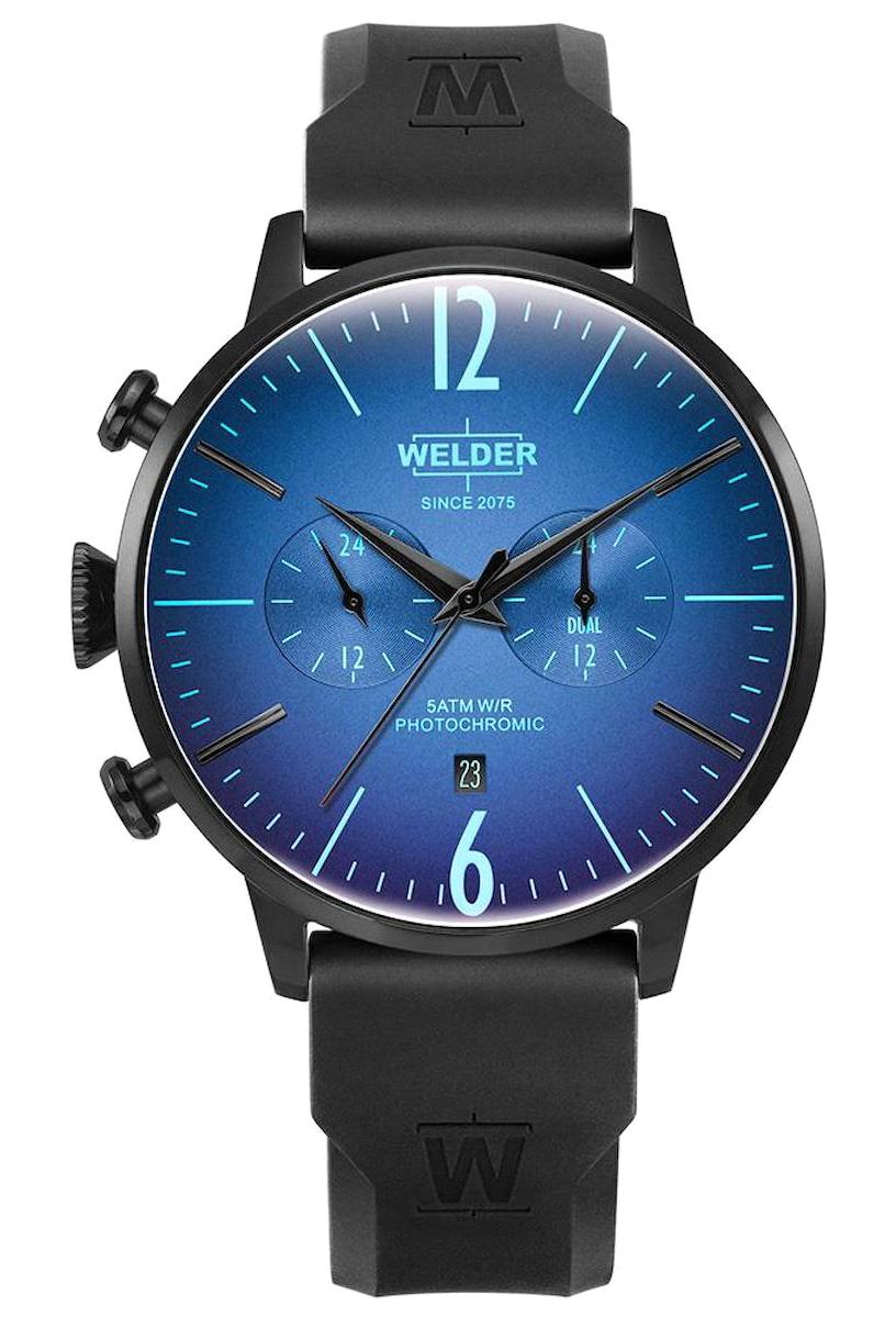 Welder Watch WWRC1020 Pusulalı Takvimli 47 mm Siyah Silikon Kordon Analog Erkek Kol Saati