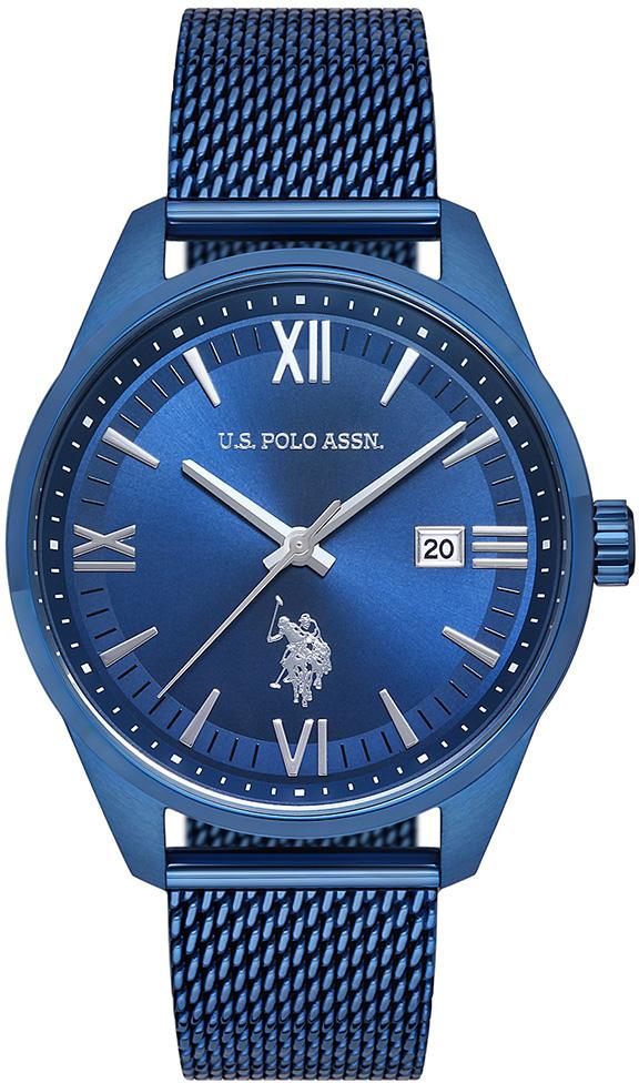 U.S. Polo Assn USPA1001-04 Takvimli 43 mm Lacivert Çelik Kordon Analog Kol Saati