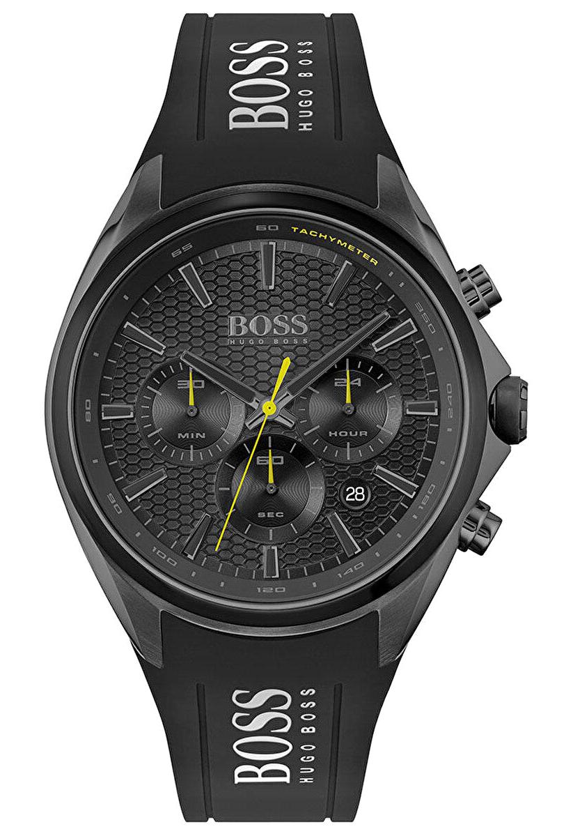 Hugo Boss HB1513859 42 mm Siyah Silikon Kordon Analog Erkek Kol Saati