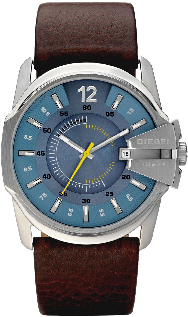 Diesel DZ1399 Takvimli 45 mm Kahverengi Deri Kordon Analog Erkek Kol Saati