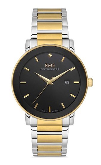 Romanson RMS.1.AG1500.03 Takvimli Altın-Çelik Kordon Analog Erkek Kol Saati