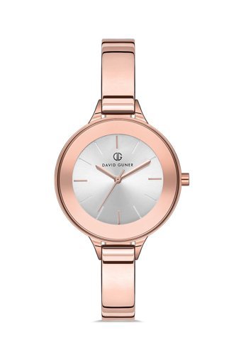 David Guner DG-8129LA-C1 Takvimli 31 mm Rose Gold Çelik Kordon Analog Kol Saati