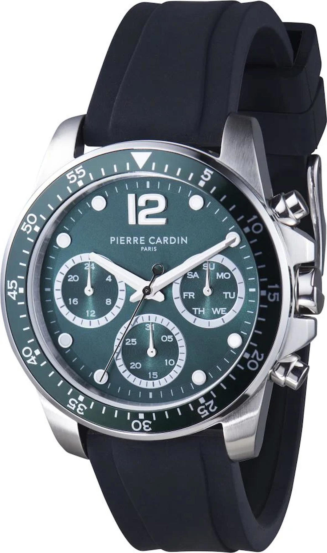 Pierre Cardin PCCNI.0023 Takvimli 40 mm Siyah Silikon Kordon Analog Kol Saati